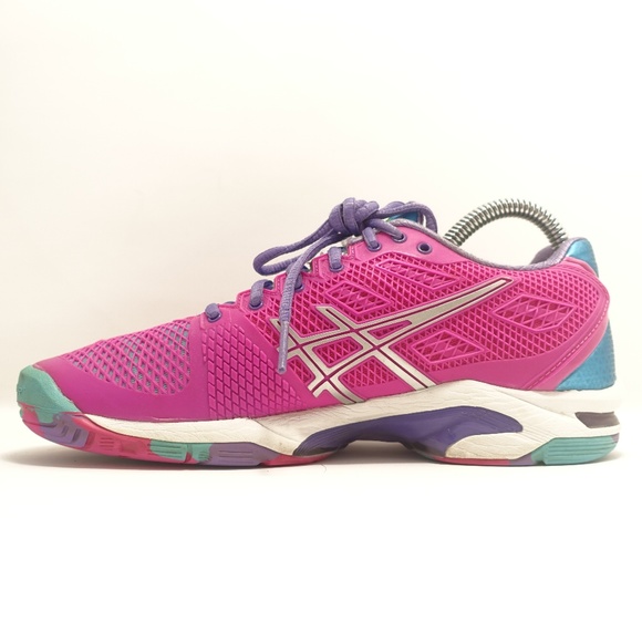 Asics IGS Gel Pink Purple Blue Running Shoes 6 - Picture 2 of 8
